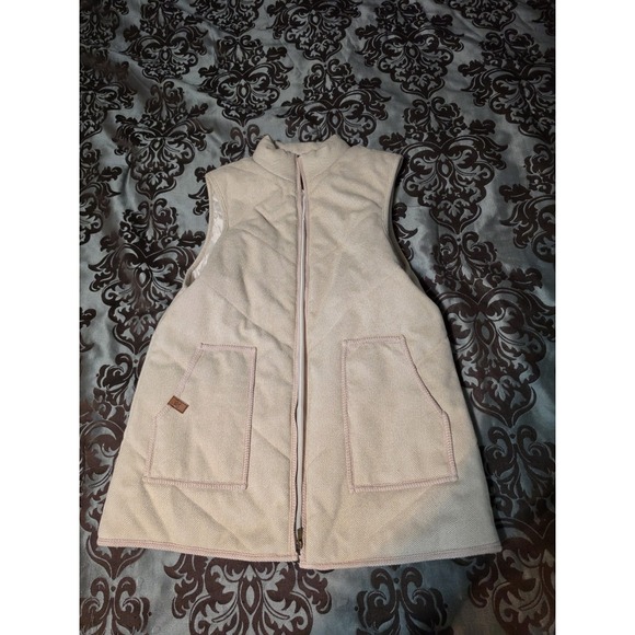 Brown Bag Cookie Art Jackets & Blazers - Ampersand Ave Taupe Vest Extra Large